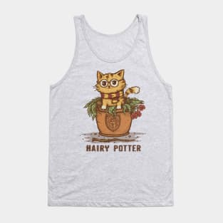 Hairy Cat in a Pot Tank Top